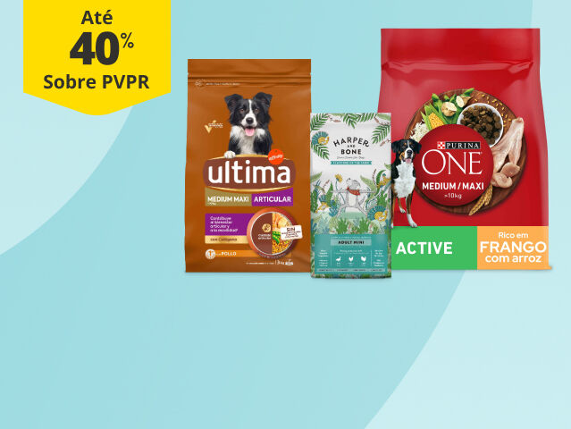 At&eacute; 40% PVPR em ra&ccedil;&atilde;o para adulto